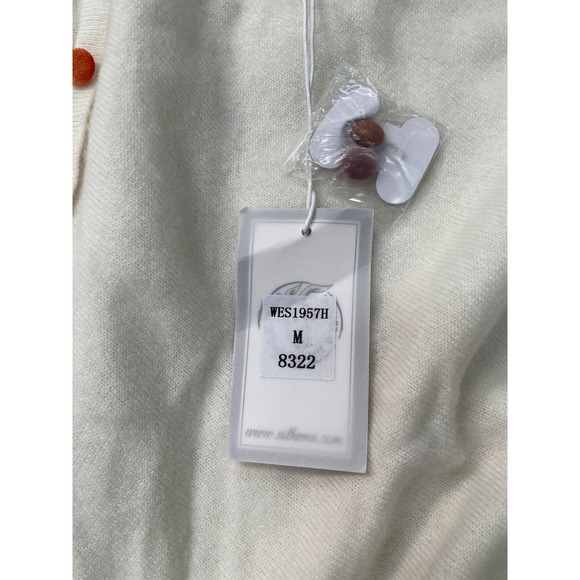 NWT Estheme Cachemire Cape Rainbow Button Sz M Cashmere Sweater Poncho - Picture 3 of 4